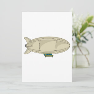 Zeppelin Airship Retro Sci-Fi Blimp Invitation