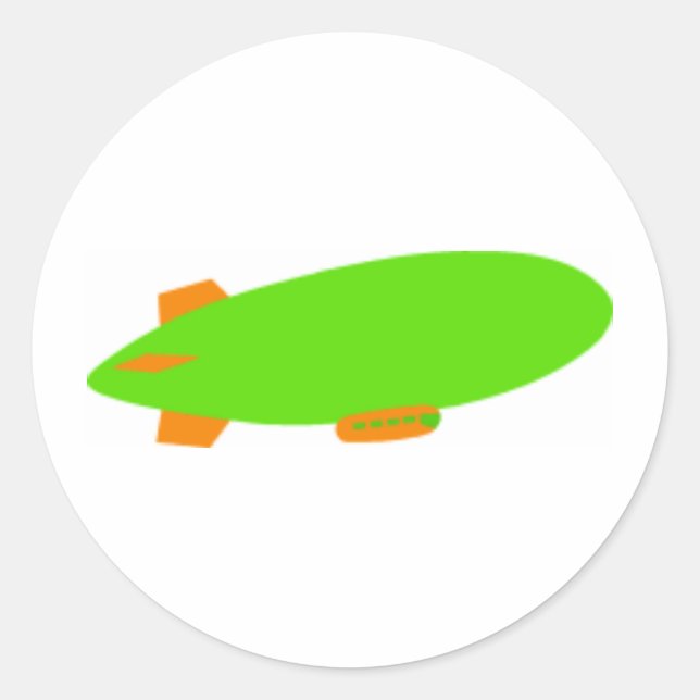 Zeppelin Classic Round Sticker (Front)