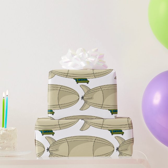 Zeppelin Flying Transport Wrapping Paper (Creator Uploaded)