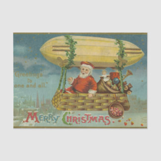 Zeppelin Santa Vintage Victorian Funny Christmas Tissue Paper