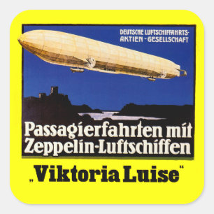 Zeppelin Viktoria Luise Square Sticker