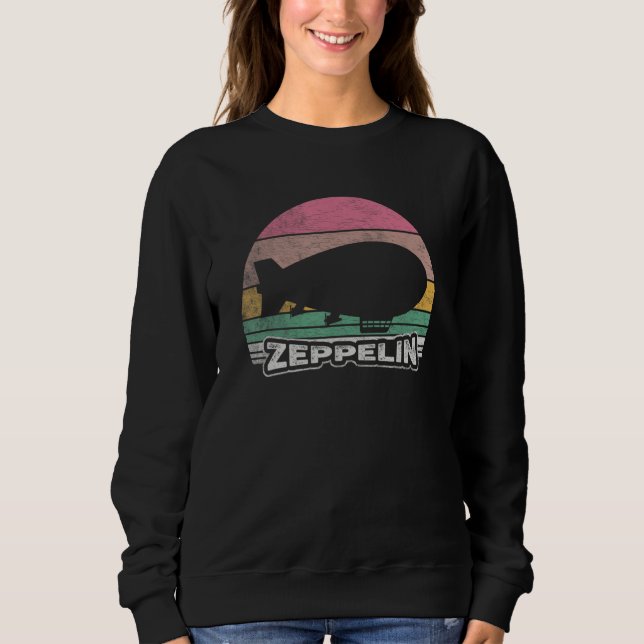 Zeppelin Vintage Retro Zeppelin  Dirigible Airship Sweatshirt (Front)