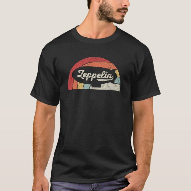 Zeppelin Vintage Retro Zeppelin Shirt Dirigible Ai (Front)