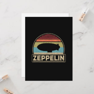 Zeppelin Vintage Retro Zeppelin Shirt Dirigible Card
