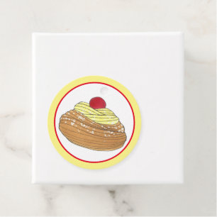 Zeppole Italian Fried Dough Pastry Bakery Food Favour Tags