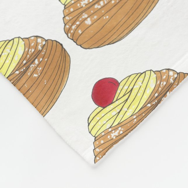 ZEPPOLE Italian Fried Dough Pastry Bakery Foodie Fleece Blanket (Corner)