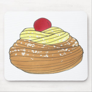 ZEPPOLE Italian Fried Dough Pastry Bakery Foodie Mouse Mat
