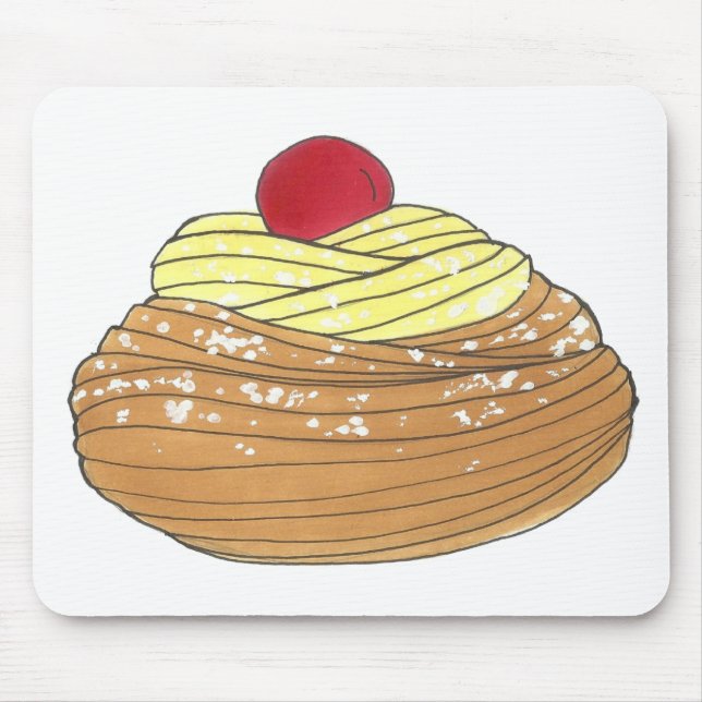 ZEPPOLE Italian Fried Dough Pastry Bakery Foodie Mouse Mat (Front)