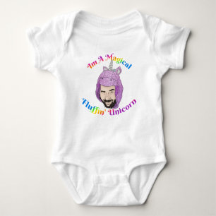 Zer0's Magical Fluffin Unicorn Baby Bodysuit