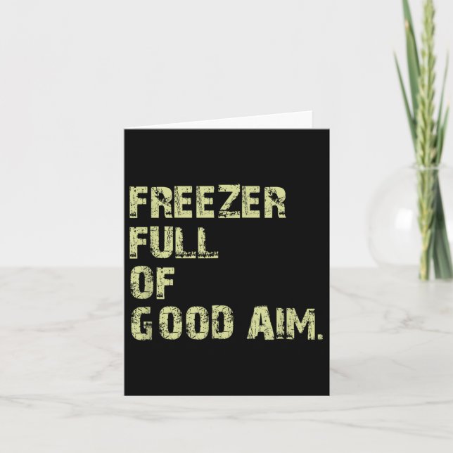 Zer Full Of Good-aim Funny Vintage  Card (Front)