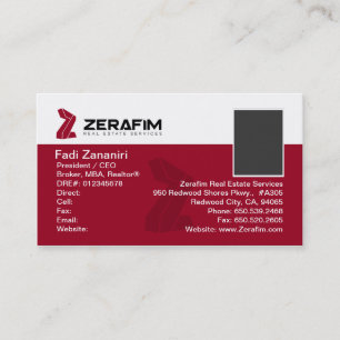 Zerafim Standard 2-Sided Business Card (w/Photo)