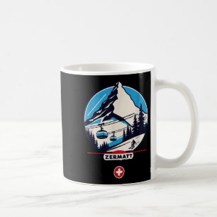 Zermatt 4478 - Skiing On The Horn Coffee Mug