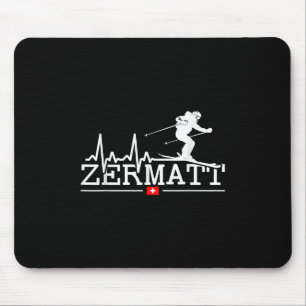 Zermatt Heartbeat Alpine Skiing Swiss Alps Switzer Mouse Mat