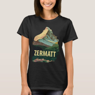 Zermatt Matterhorn Travel Retro Graphic Tee