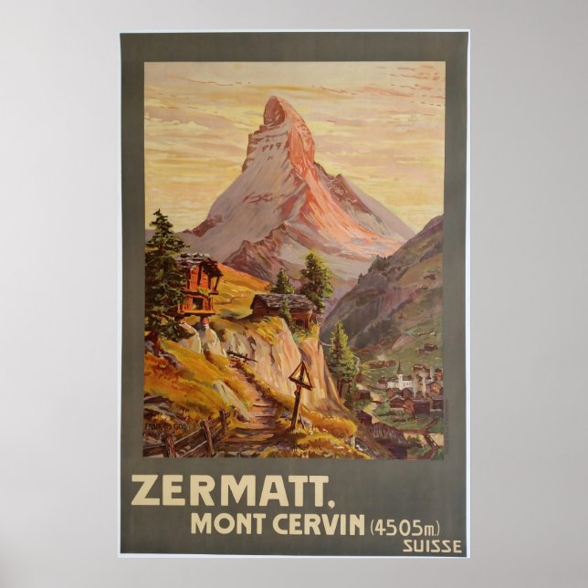Zermatt,Mont Cervin,Switzerland,Ski Poster (Front)
