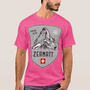 Zermatt Mountain Switzerland Emblem T-Shirt