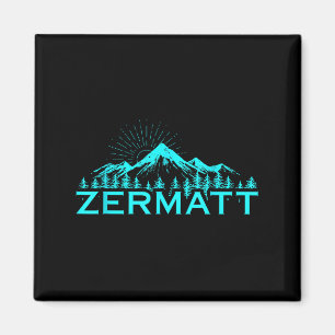 Zermatt Mountains Alpine Skiing Swiss Alps Switzer Magnet