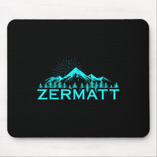 Zermatt Mountains Alpine Skiing Swiss Alps Switzer Mouse Mat