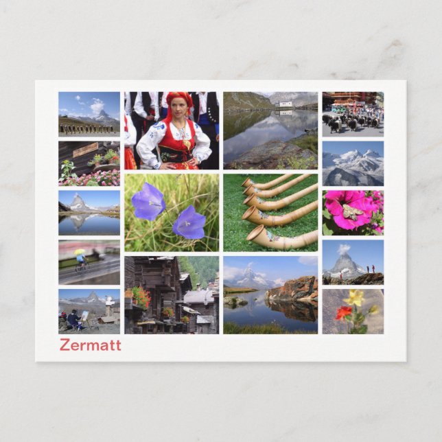 Zermatt multi-image postcard (Front)