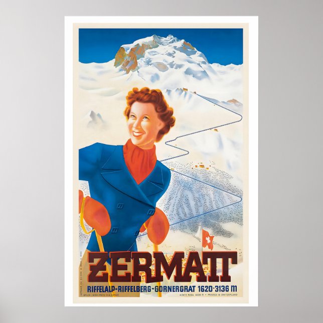 Zermatt Riffelalp Riffelberg Gornergrat Poster (Front)