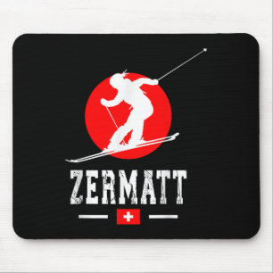Zermatt Ski Resort Alps Swiss Mountains Switzerlan Mouse Mat