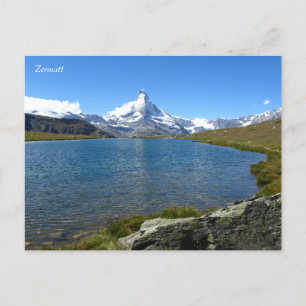 Zermatt Stellisee Swiss Alps Postcard