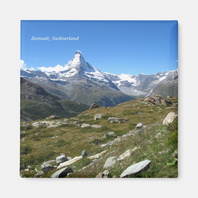 Zermatt Swiss Alps Matterhorn view Magnet (Front)