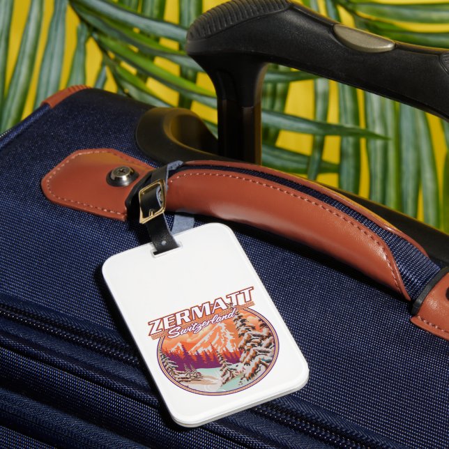 Zermatt switzerland logo luggage tag (Front Insitu 1)