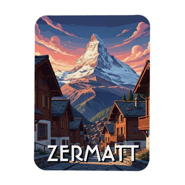 Zermatt Switzerland Matterhorn Magnet (Vertical)