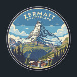 Zermatt Switzerland Matterhorn Magnet<br><div class="desc">Zermatt is a car-free village nestled in the Swiss Alps, renowned for its breathtaking views of the iconic Matterhorn, a pyramid-shaped mountain. Here's a glimpse into what makes Zermatt special: Stunning Scenery: The village is surrounded by dramatic mountain peaks, glaciers, and lush green meadows. The Matterhorn, with its distinctive shape,...</div>