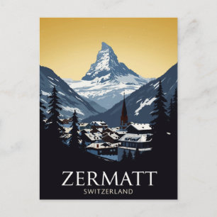 Zermatt Switzerland Matterhorn Postcard