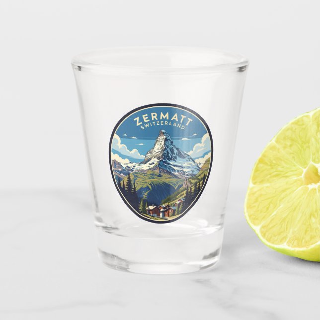Zermatt Switzerland Matterhorn Shot Glass (Front)