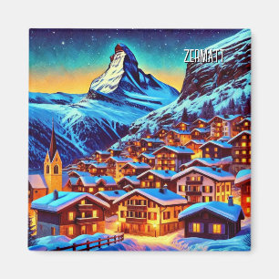 Zermatt Switzerland Matterhorn Travel Magnet