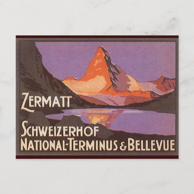 Zermatt Switzerland Postcard (Front)