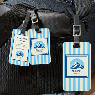 Zermatt Switzerland ski mountain Luggage Tag