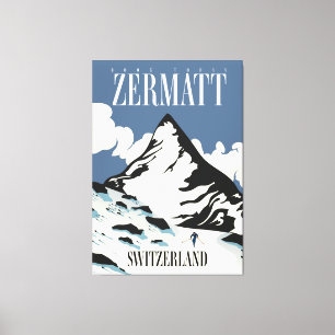 Zermatt Switzerland Ski print