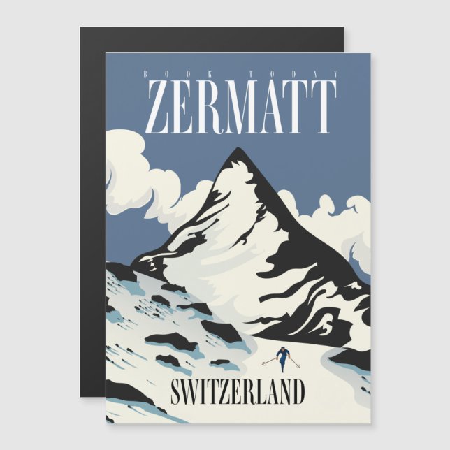 Zermatt Switzerland Ski print (Front/Back)