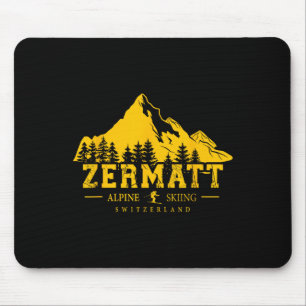 Zermatt Switzerland Ski Resort Alpine Skiing Swiss Mouse Mat