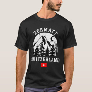 Zermatt Switzerland Ski Resort Alps Alpine Skiing T-Shirt
