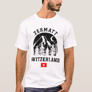Zermatt Switzerland Ski Resort Alps Alpine Skiing T-Shirt