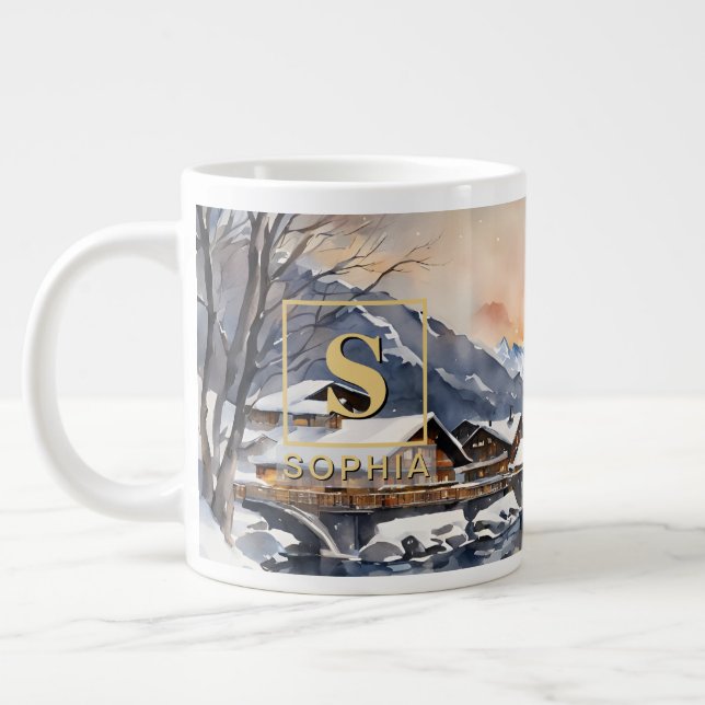 Zermatt, Switzerland Snow Scene Mug (Left)