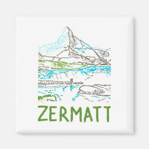 Zermatt Switzerland Souvenir Gift For Tourists Sti Magnet