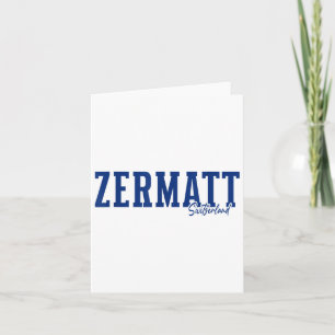 Zermatt Switzerland Swiss Alps Alpine Skiing Souve Card