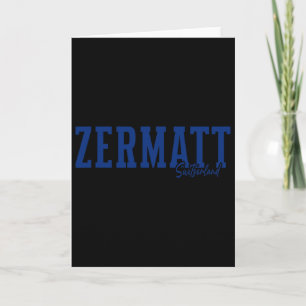 Zermatt Switzerland Swiss Alps Alpine Skiing Souve Card