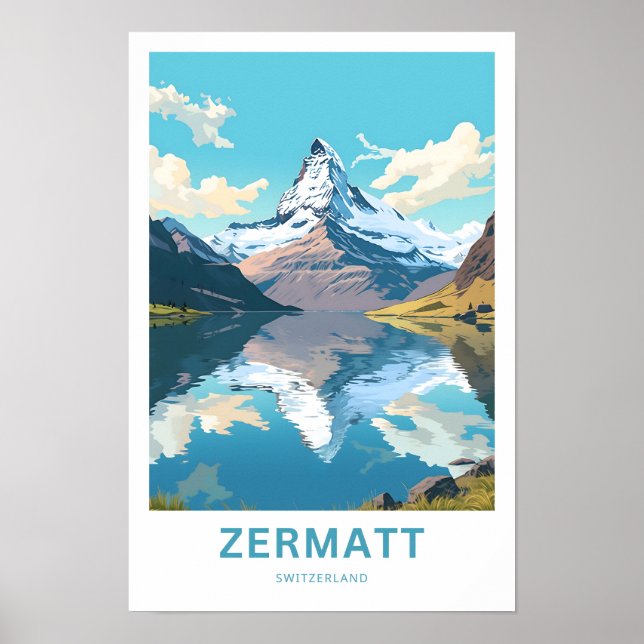 Zermatt Switzerland Travel Print (Front)