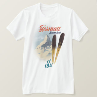 Zermatt Switzerland vintage ski poster T-Shirt
