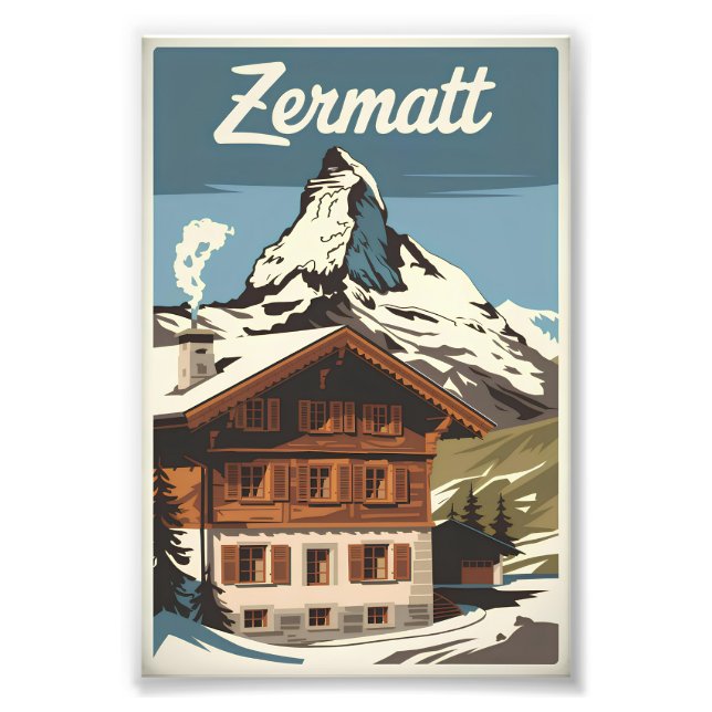 Zermatt vintage photo print (Front)