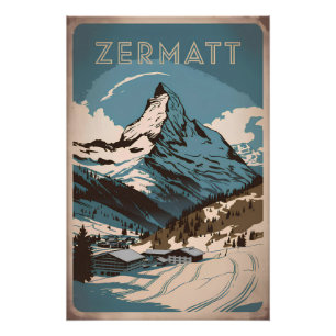 Zermatt vintage poster