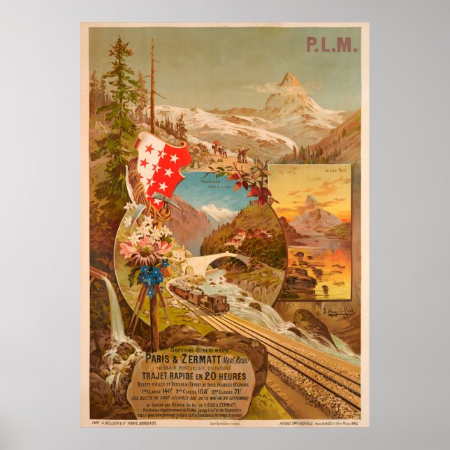 Zermatt Vintage Travel Poster (Front)