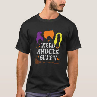 Zero Amucks Given Amuck With Bat Halloween Witch T-Shirt